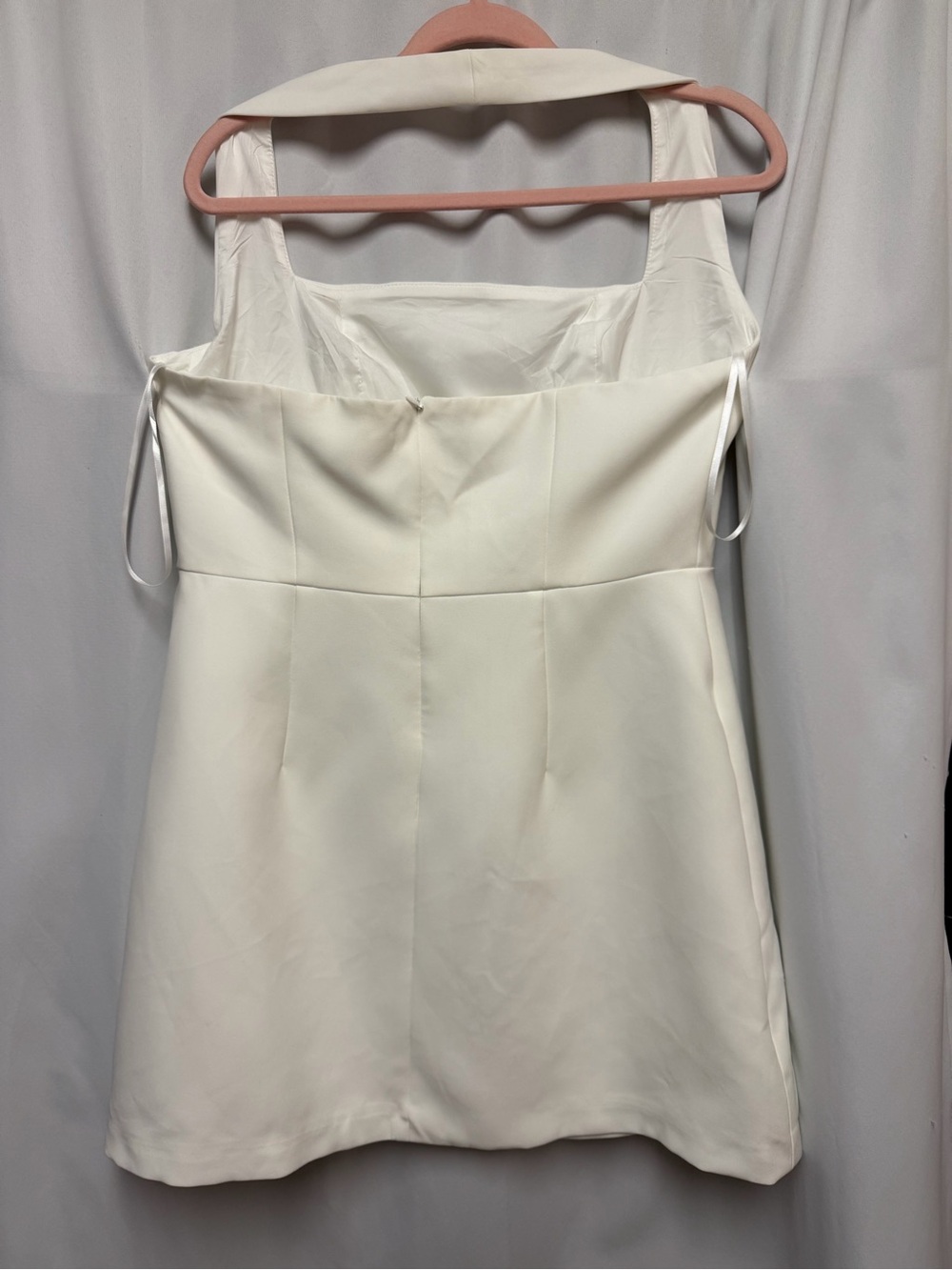 Commense White Halter Square-Neck Mini A-Line Dress Size XL NWT Graduation - Picture 2 of 5